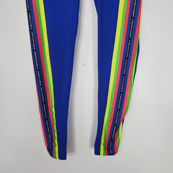 Zumba For Zumba Lovers High Waisted Ankle Leggings Surfs Up Blue Size Medium - Picture 7 of 13
